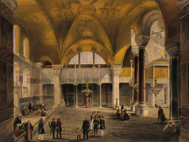 Обои картинки фото hagia, sophia, рисованные, живопись