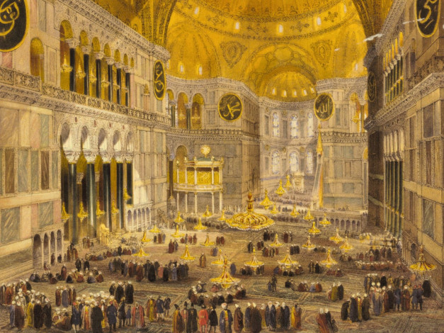 Обои картинки фото hagia, sophia, рисованные, живопись