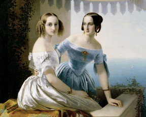 Картинка тимофей нефф портрет великих княжон марии николаевны ольги николаевны рисованные