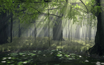 Картинка 3д графика nature landscape природа