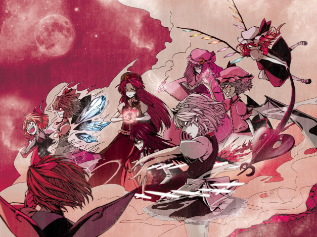 Обои картинки фото аниме, touhou
