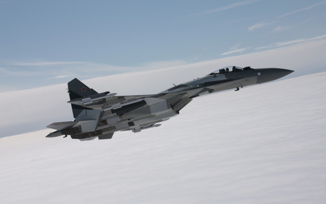 Обои картинки фото авиация, сухой, истребитель, су 35