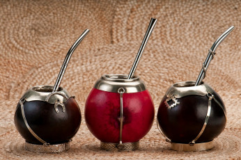 Картинка разное посуда столовые приборы кухонная утварь чай мате калебасы