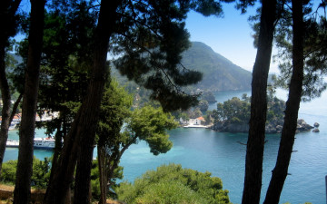 Картинка природа реки озера озеро гора остров