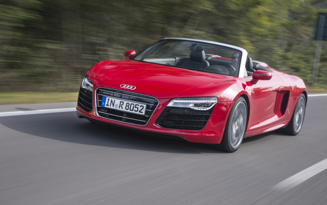 Обои картинки фото автомобили, audi, car, spyder, v10, r8