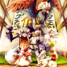 Картинка аниме pokemon парень покемоны разные арт