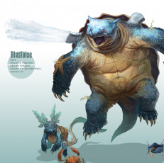 Картинка аниме pokemon звезда покемон устрица черепаха арт краб водяные пушки светлый фон бластуаз выстрел