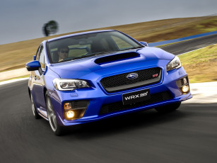 Картинка автомобили subaru sti wrx синий 2014 au-spec