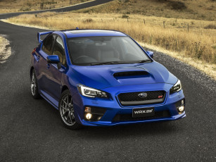 Картинка автомобили subaru sti wrx синий 2014 au-spec
