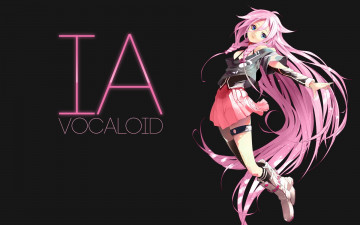 Картинка аниме vocaloid волосы ia юбка поза