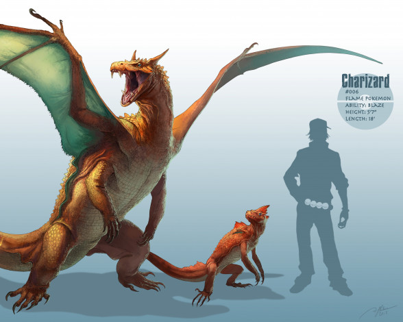 Обои картинки фото аниме, pokemon, коричневый, крылья, крик, покебол, человек, силуэт, арт, светлый, фон, динозавр, покемон