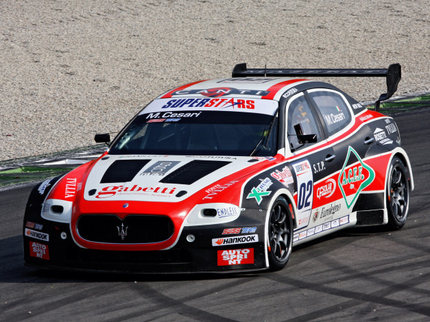 Обои картинки фото спорт, автоспорт, гонка, superstars, quattroporte, maserati, трасса, скорость, 2011