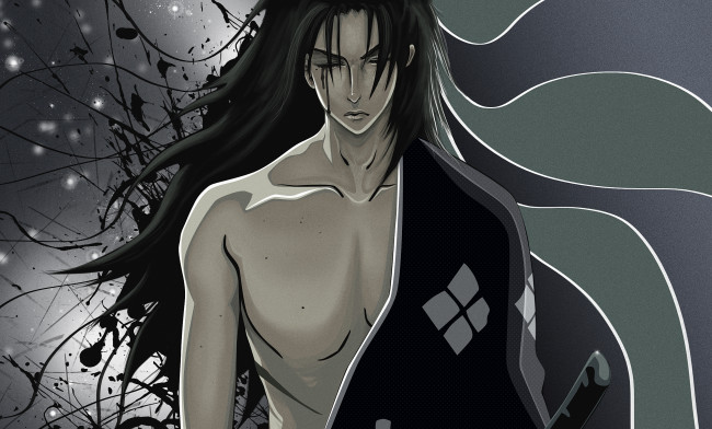 Обои картинки фото аниме, samurai champloo, самурай, jin, меч