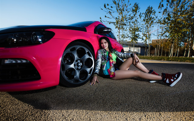 Обои картинки фото автомобили, авто с девушками, автомобиль, девушка