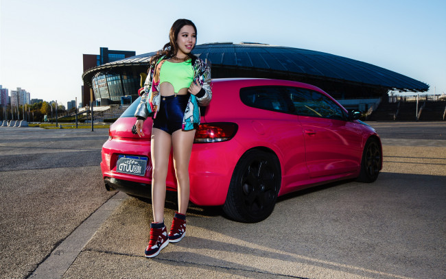 Обои картинки фото автомобили, авто с девушками, автомобиль, девушка