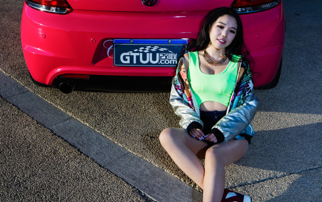 Обои картинки фото автомобили, авто с девушками, автомобиль, девушка