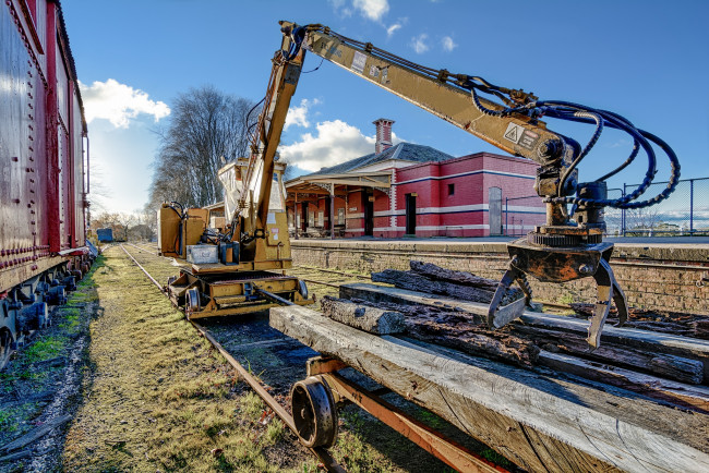 Обои картинки фото daylesford log grabber, техника, строительная техника, шпалоукладчик