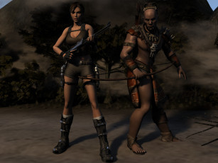 Картинка 3д+графика фантазия+ fantasy оружие фон взгляд девушка