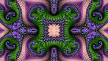Картинка 3д+графика фракталы+ fractal узор фон цвета
