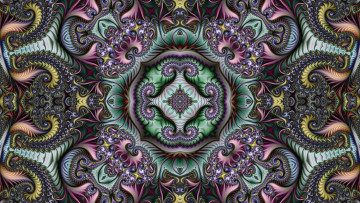 Картинка 3д+графика фракталы+ fractal узор фон цвета