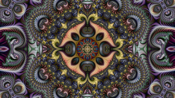 Картинка 3д+графика фракталы+ fractal узор фон цвета