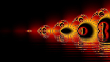 Картинка red+fractals 3д+графика фракталы+ fractal red fractals