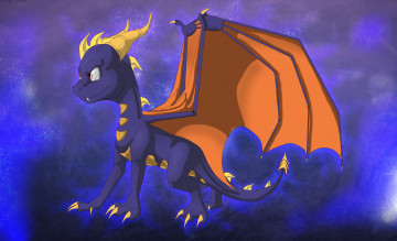 Картинка рисованное животные +сказочные +мифические фон дракончик