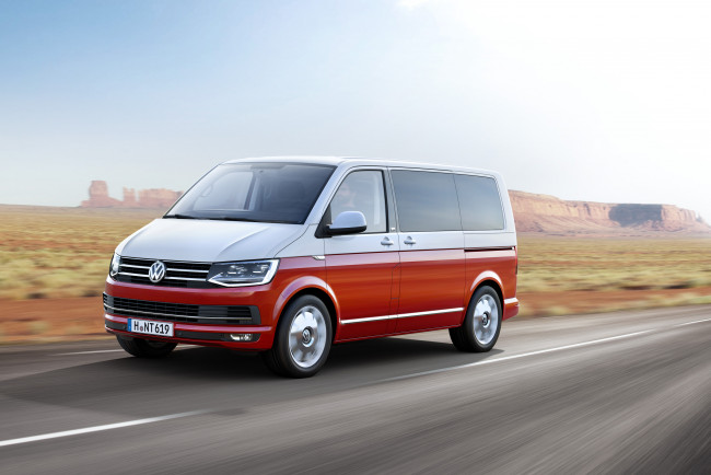 Обои картинки фото автомобили, volkswagen, 2015г, generation, six, t6, multivan