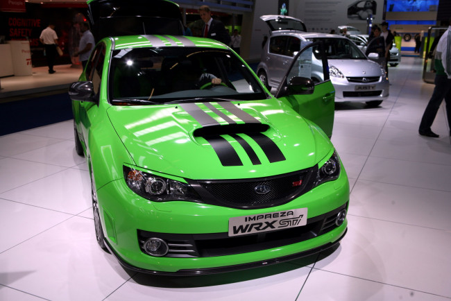 Обои картинки фото автомобили, выставки и уличные фото, subaru