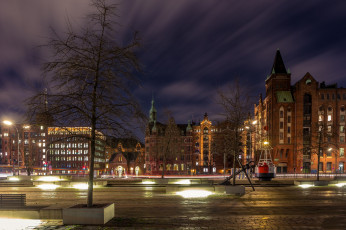 Картинка города -+огни+ночного+города свет ночь