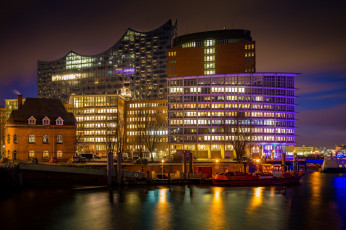 Картинка города -+огни+ночного+города свет ночь