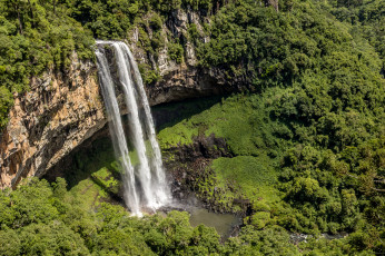 Картинка природа водопады водопад лес река