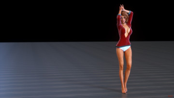 Картинка 3д+графика люди+ people девушка взгляд фон