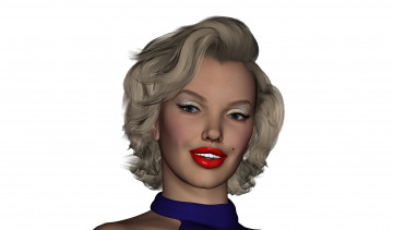 Картинка 3д+графика портрет+ portraits девушка взгляд фон