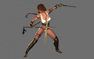 Картинка 3д+графика амазонки+ amazon девушка фон взгляд меч