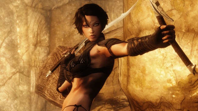 Обои картинки фото 3д графика, фантазия , fantasy, фон, взгляд, девушка