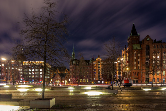 Обои картинки фото города, - огни ночного города, свет, ночь