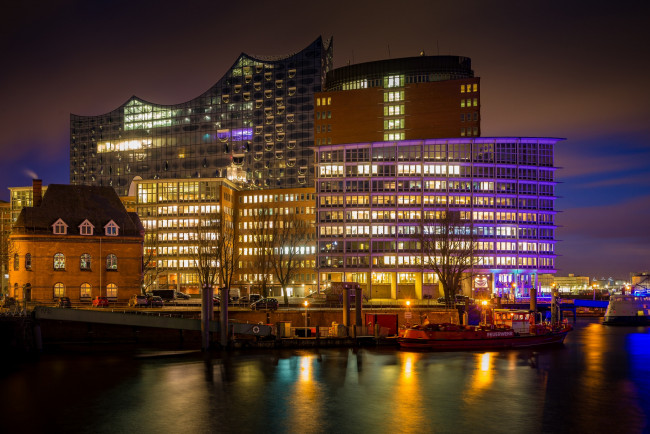 Обои картинки фото города, - огни ночного города, свет, ночь