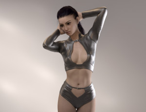 Картинка 3д+графика люди+ people девушка взгляд фон