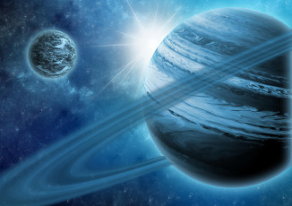 Картинка космос арт вселенная планеты звёзды созвездия