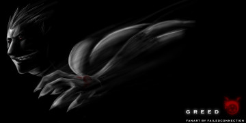 Картинка аниме fullmetal+alchemist щит greed гомункул жадность