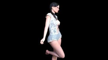 Картинка 3д+графика люди+ people девушка взгляд фон