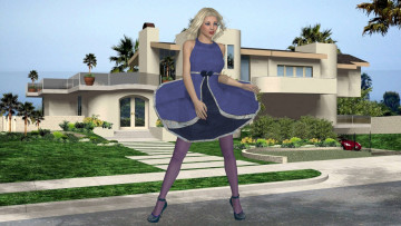 Картинка 3д+графика люди+ people девушка взгляд фон