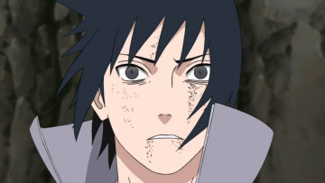 Картинка аниме naruto лицо взгляд учиха саске