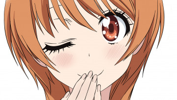 Картинка аниме nisekoi взгляд девушка фон