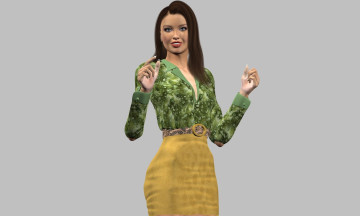 Картинка 3д+графика люди+ people девушка фон взгляд