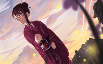 Картинка аниме nisekoi фон взгляд девушка