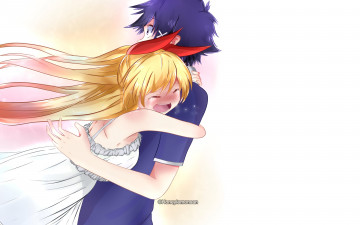 Картинка аниме nisekoi фон взгляд девушка