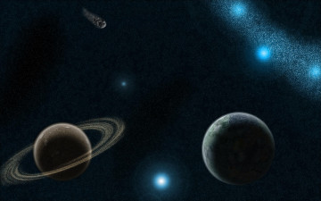 Картинка космос арт созвездия звёзды планеты вселенная