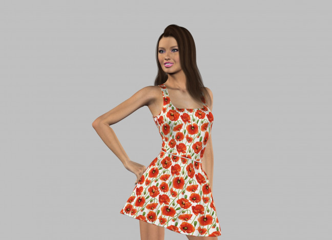 Обои картинки фото 3д графика, люди , people, девушка, взгляд, фон